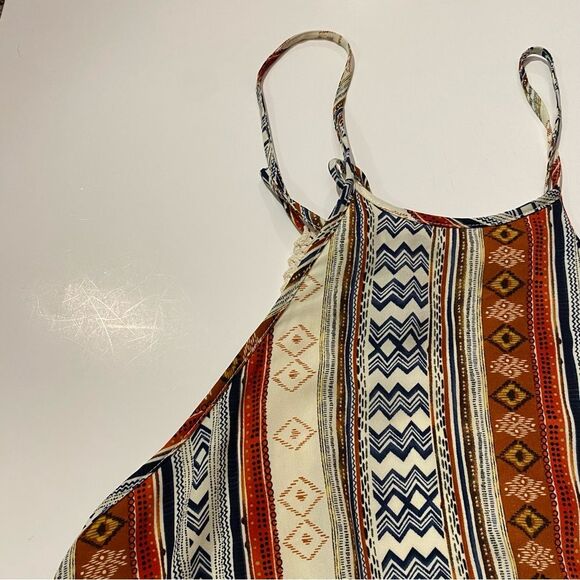 Hem & Thread Boho Hippie Sleeveless Lace Open Back Romper Women's Size Medium - Picture 4 of 16